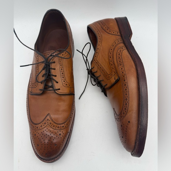 EUC Allen Edmonds Players Shoe Walnut Brown Leather Wingtip Oxfords Shoes 10.5D main image 6